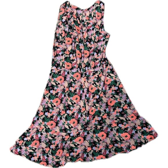 J Crew Mercantile Size 6 Small Women’s Floral Neon Dress Sleeveless RP:90$ - Picture 1 of 5